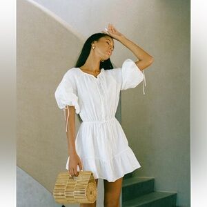 White Sabo Skirt Mini Dress